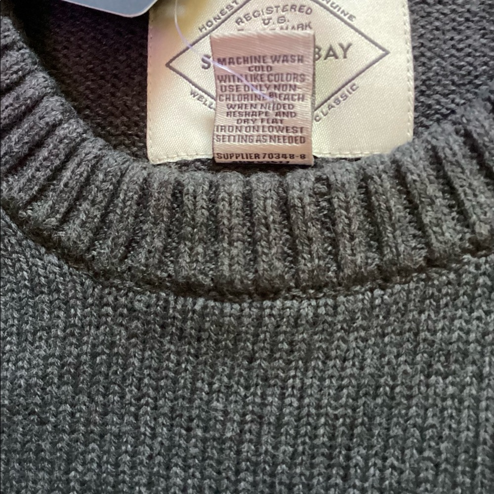 XL St. John's Bay  Men Crewneck Long Sleeve Sweater Charcoal Htr NEW!! - Picture 6 of 7